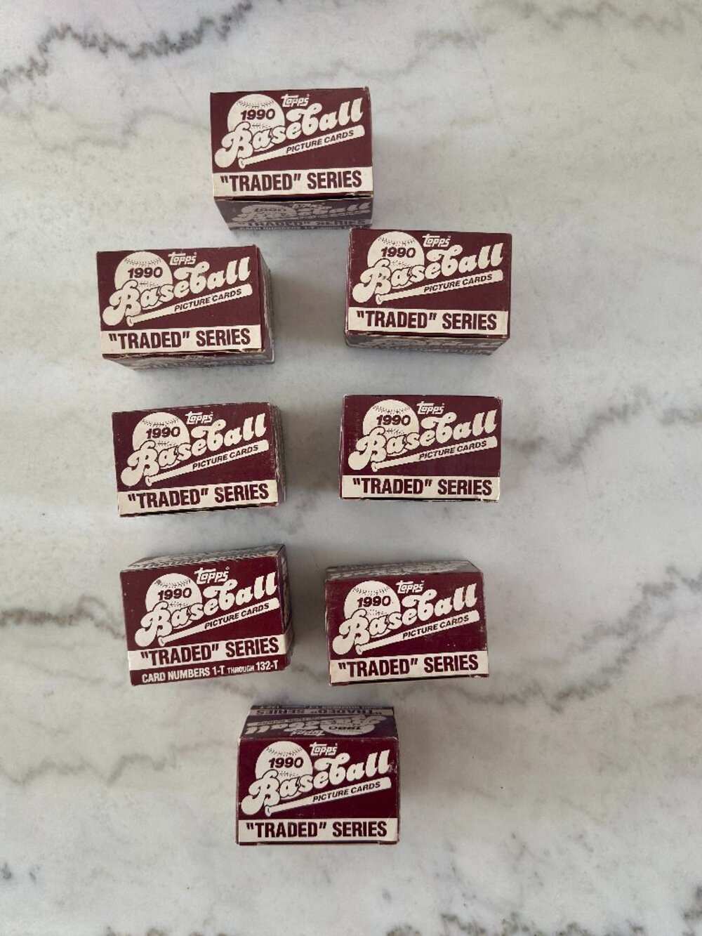 1990 TOPPS TRADED BASEBALL SET LOT OF 8 VINTAGE MLB CARDS